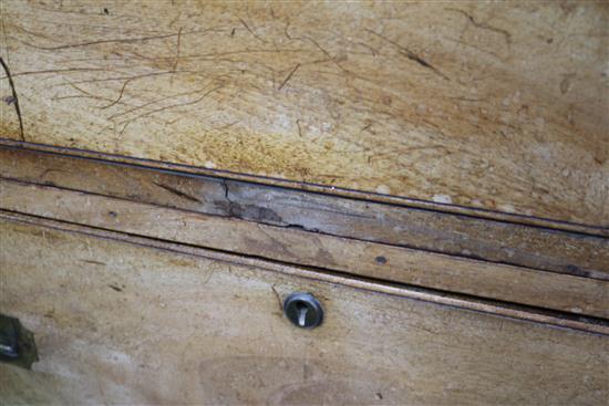A 19th century mahogany military chest, W.100cm